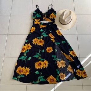 2 piece floral skirt set.